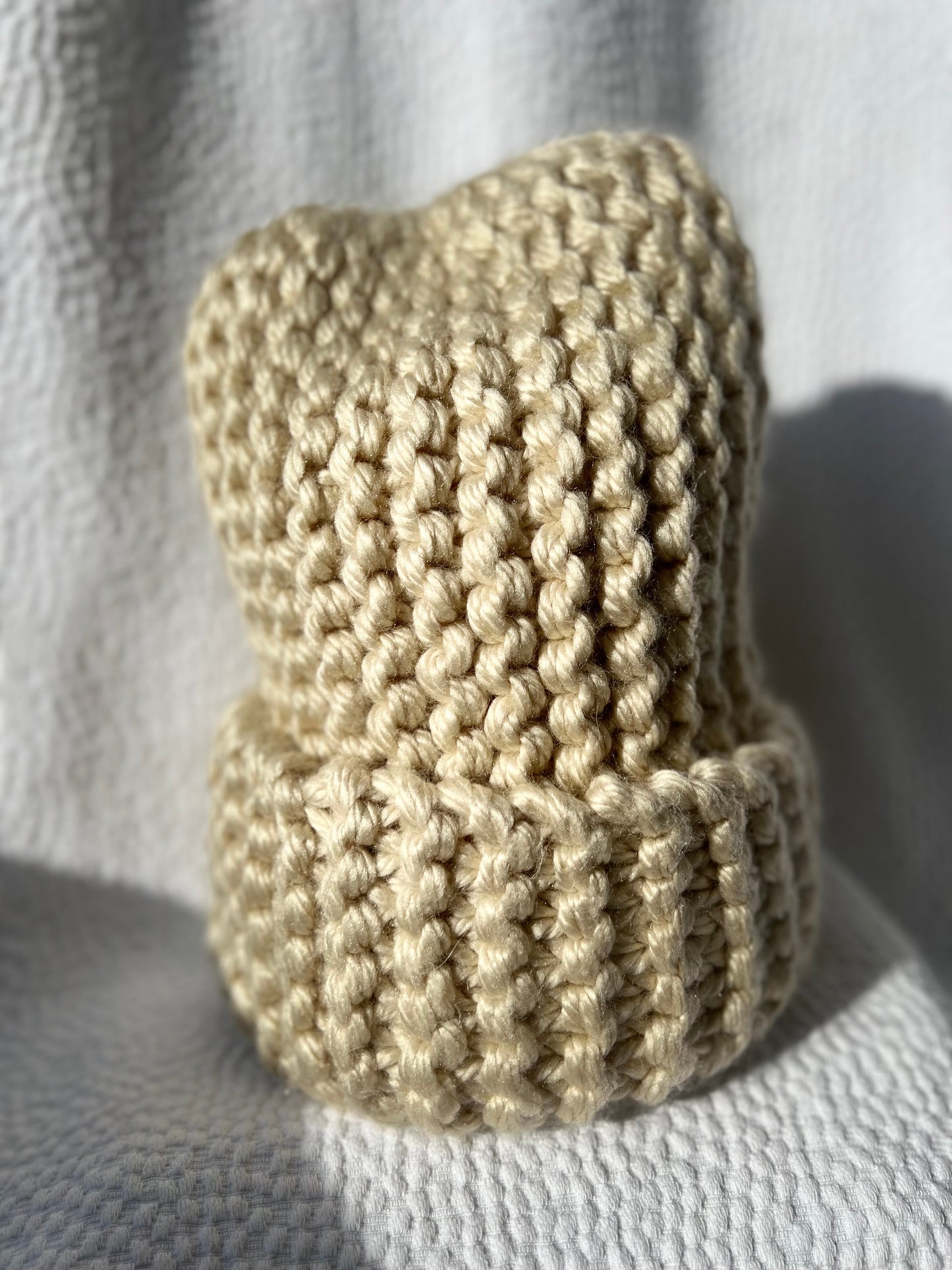 Chunky Knit Hat - Biscuit