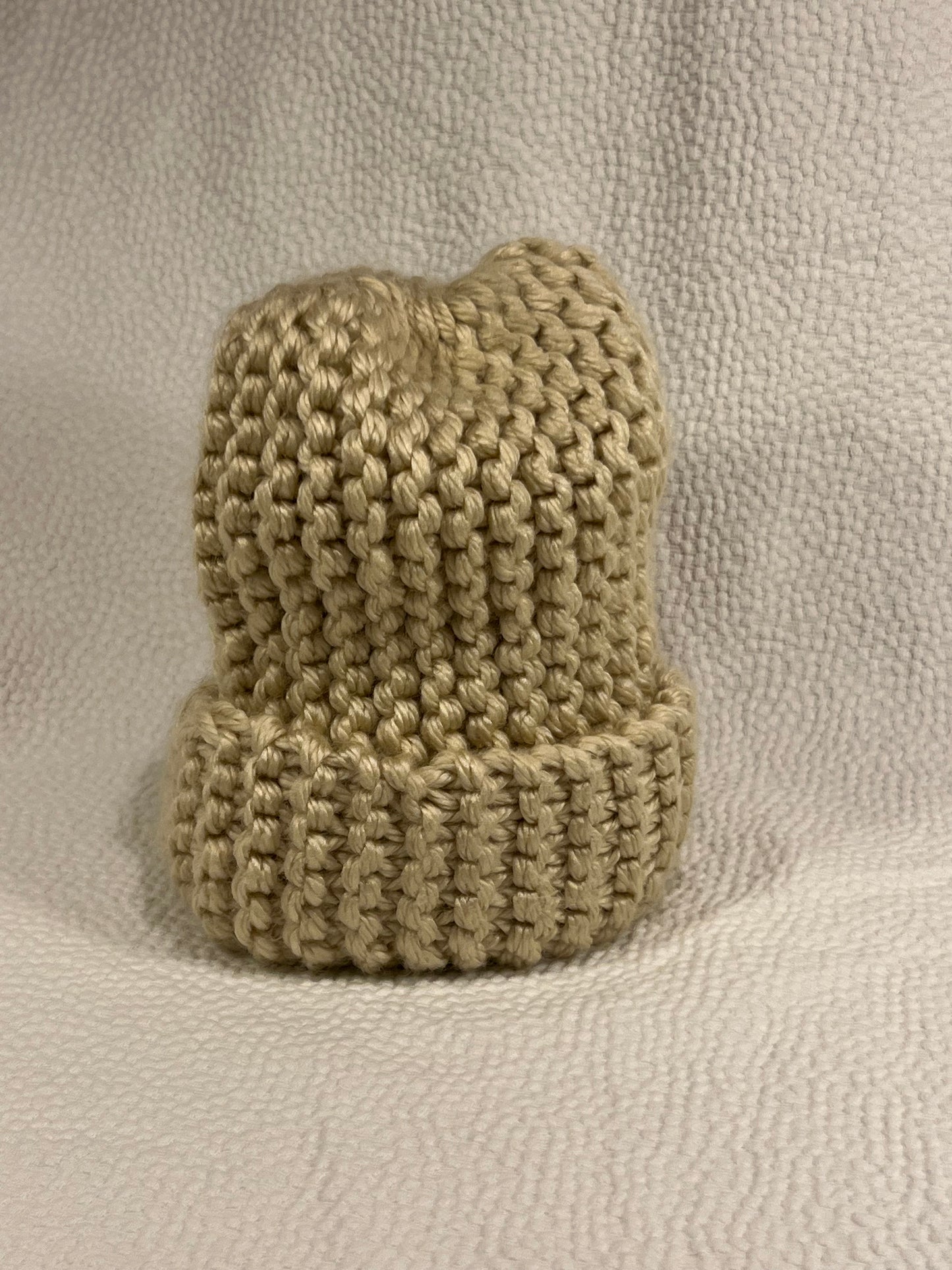 Chunky Knit Hat - Biscuit